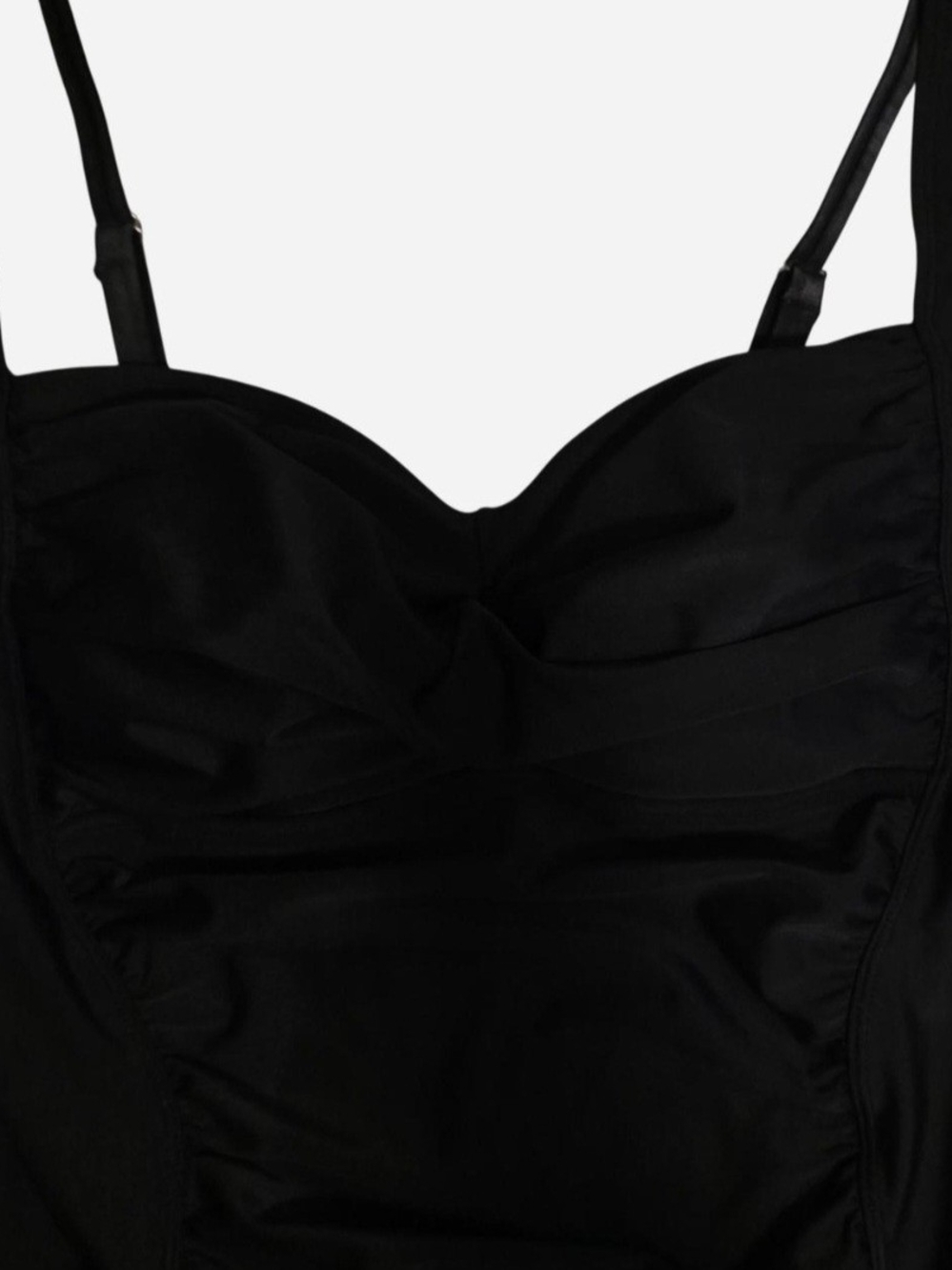 Jaclyn Smith Black Slimming Spandex Swimsuit Size 12 Retro Classic - Picture 5 of 9